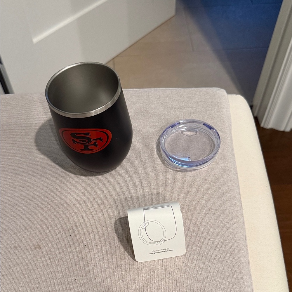 Two San Francisco 49ers NFL Wine Tumblers NEW - Picture 2 of 5